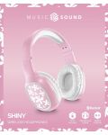 Ασύρματα ακουστικά Cellularline - MS Basic Shiny Flowers, ροζ - 3t